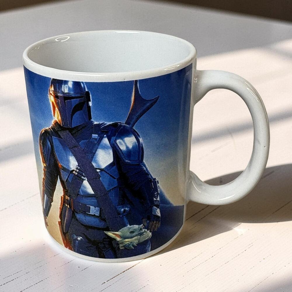 Star Wars The Mandalorian Ceramic Coffee Mug Din Djarin Grogu Baby Yoda Cup 11oz